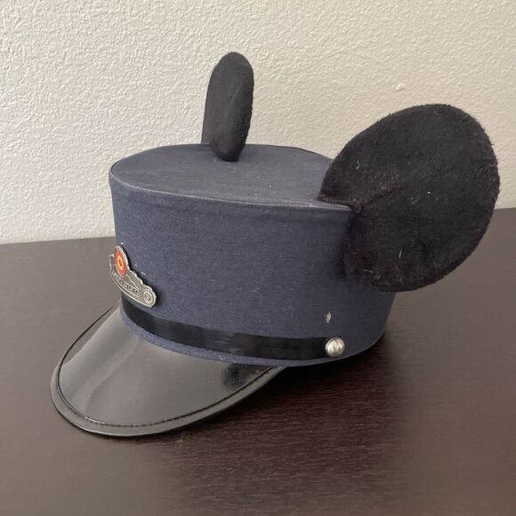 Disney Parks Mickey Mouse Ear Conductor Hat Red Car Trolley Size S/MD *READ* - Picture 4 of 12